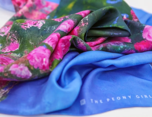 Silk Scarf The Peony Girl