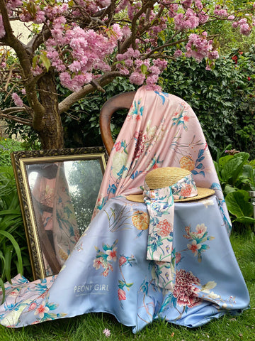Luxury Large Shawl - Spring's Delicate Flowers