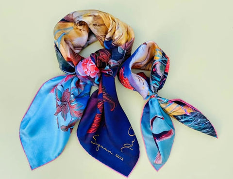 Silk Scarf - Auspicious