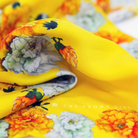 Silk Scarf - Golden Harmony