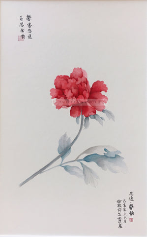 Peony Portrait - Red - The Peony Girl