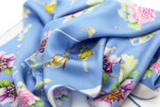 Silk Scarf - Blue Meadow - The Peony Girl