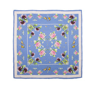 Silk Scarf - Blue Meadow - The Peony Girl