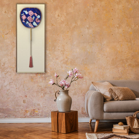 Silk Hand Fan - Peony Collage - The Peony Girl