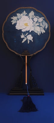 Silk Hand Fan - Floral Serenity - The Peony Girl