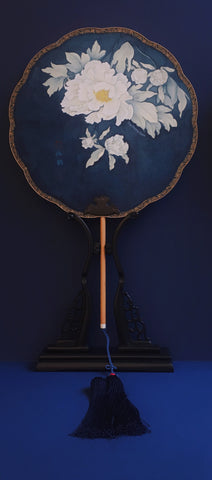 Silk Hand Fan - Floral Serenity - The Peony Girl