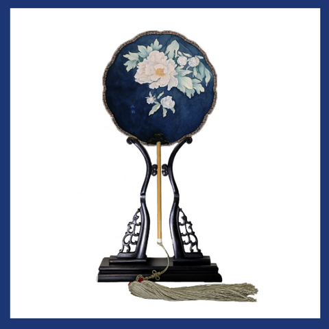 Silk Hand Fan - Floral Serenity - The Peony Girl
