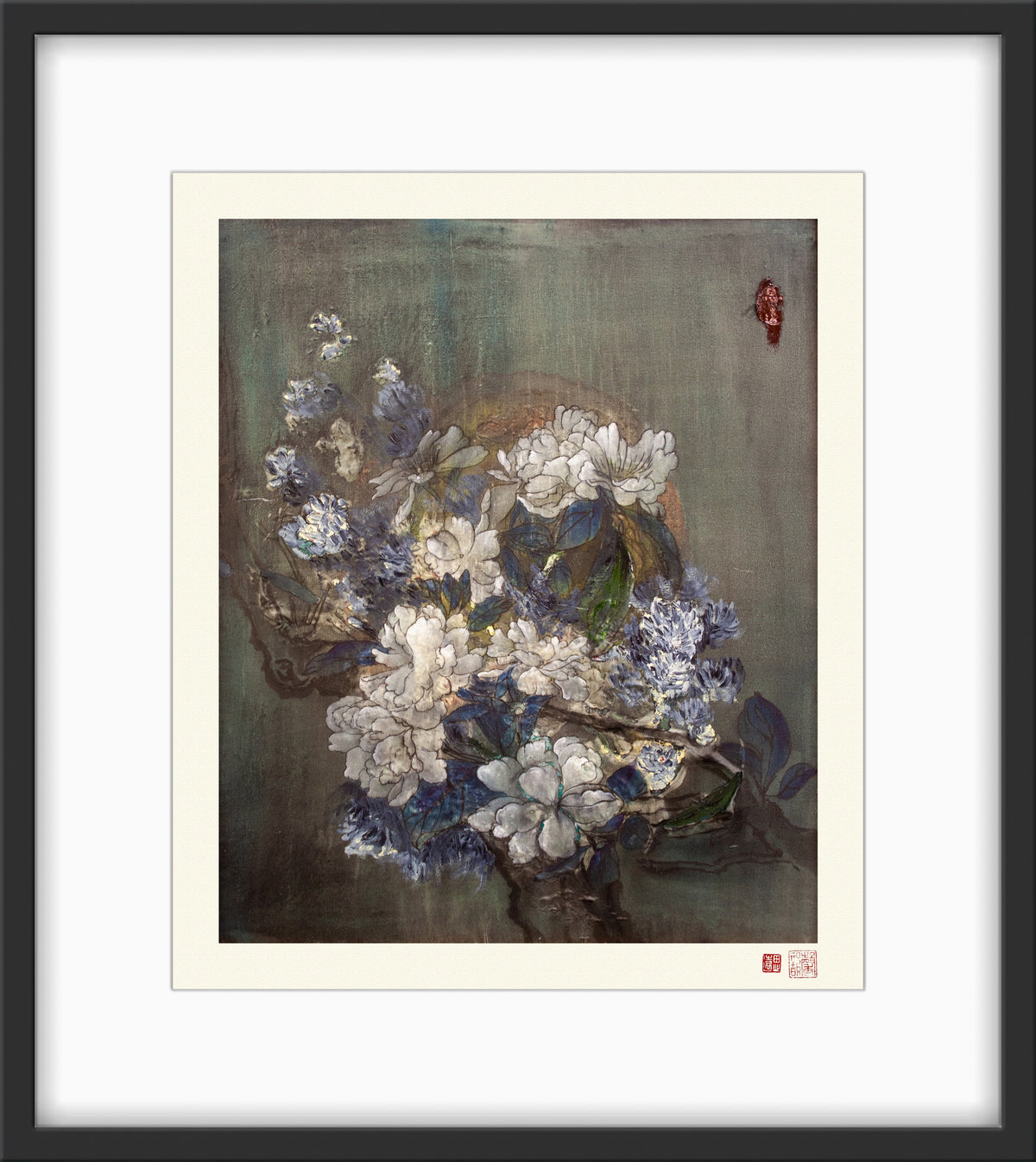 Fine Art Prints: Peony Banquet in the Moonlight - The Peony Girl
