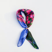 Silk Twill Scarf (45cm x 45cm) - The Peony Field - The Peony Girl